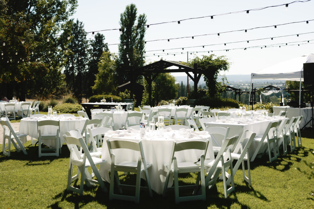 close up of table decor at a wedding