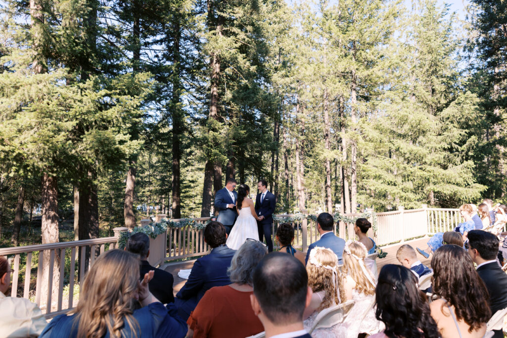 Wedding ceremony at Trailhead Event Center Q'emlin Park Post Falls Idaho