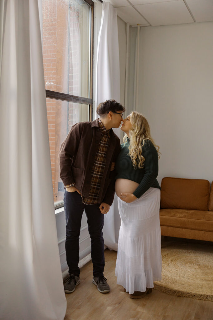 couple maternity portrait Afterglow Studio Spokane