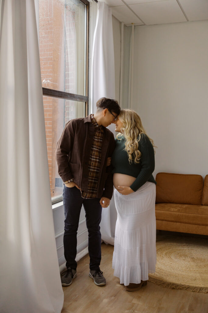 couple maternity portrait Afterglow Studio Spokane