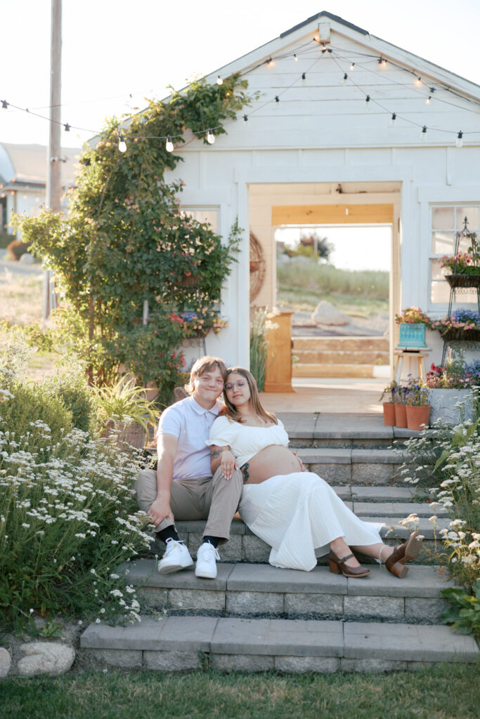playful maternity session Glasshouse on Monroe