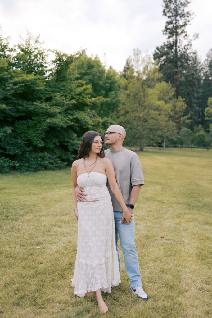 Finch Arboretum engagement session Spokane spring