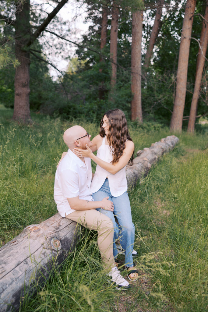 Finch Arboretum engagement session Spokane spring