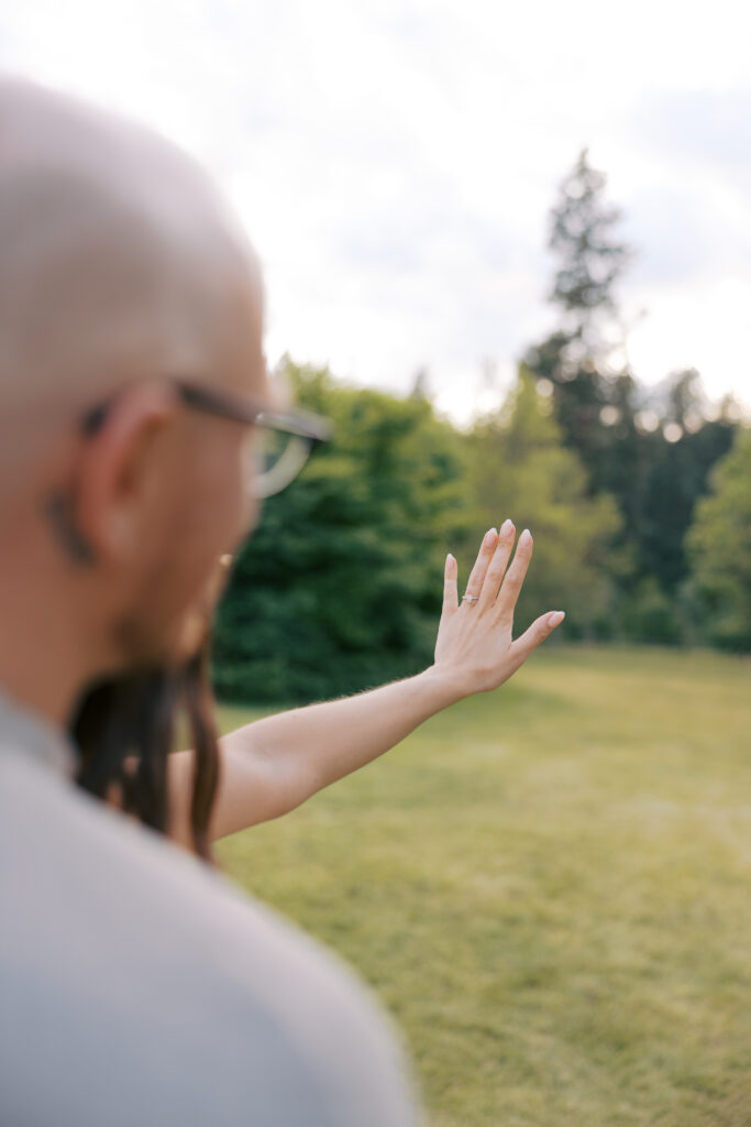 Finch Arboretum engagement session Spokane spring