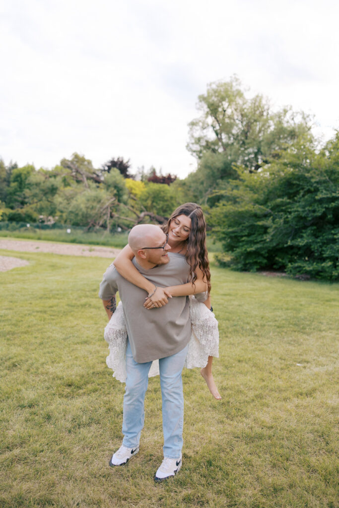 Finch Arboretum engagement session Spokane spring
