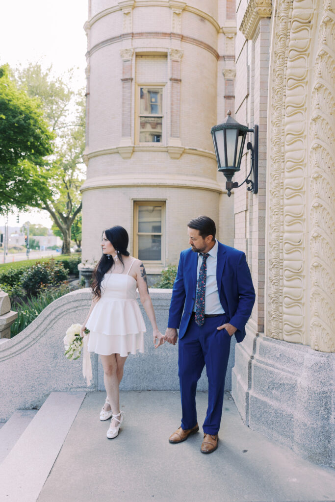 downtown Spokane engagement session 