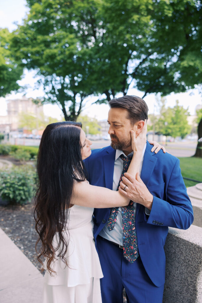 downtown Spokane engagement session 