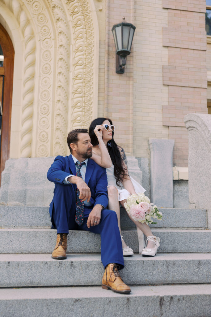 downtown Spokane engagement session 