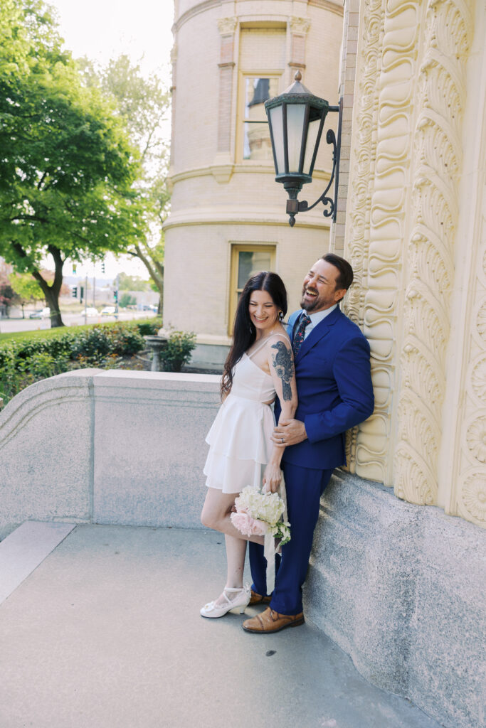 downtown Spokane engagement session 